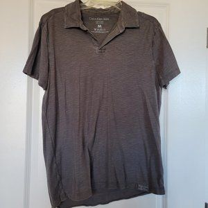 Gray Distressed Calvin Klein Polo Shirt